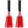 Eastar Cow Bell with Handle, 2 Pack Cowbells for Sporting Events, 10 Inch Cowbells Noise Makers Cheering Bell for Football Games, Stadiums, Halloween Gifts, Red