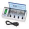 EBL Smart Battery Charger for C D AA AAA 9V Ni-MH Ni-CD Rechargeable Batteries with Discharge Function &amp; LCD Display
