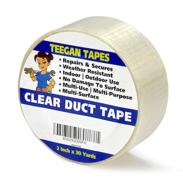 Gaffer Power Clear Filament Duct Tape   Heavy Duty Waterproof Strapping Tape for Repairs   Sealing, Shipping, Packing   Residential, Commercial and Industrial Uses   2 Inch x 30 Yards