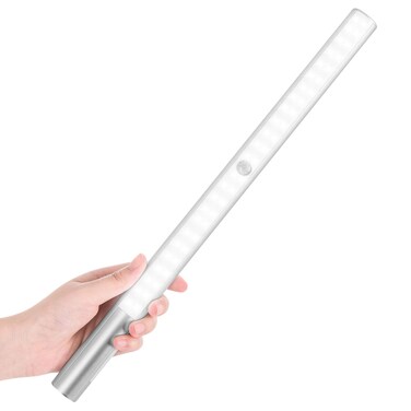 BLS LED Closet Light Battery Operated, T401 Super Bright Wireless Under Cabinet Lighting   Motion Sensor Light   Large 4500mAh Rechargeable Battery Powered   6000K White Glow   180 Days Battery Time