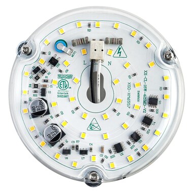 Ledytech 3.93'' Retrofit Light Kit for Ceiling Flush Light Ceiling Fan Light Replacement Panel PCB 18W 3000K 6000K 2200LM 120V CRI90 Dimmable (White 6000K)