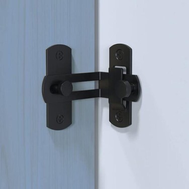 KAFENDA 90 Degree Stainless Steel Bolt Special Door Lock, Right Angle Lock, flip Door Lock, arc Door Buckle, Wood Fence Door Lock
