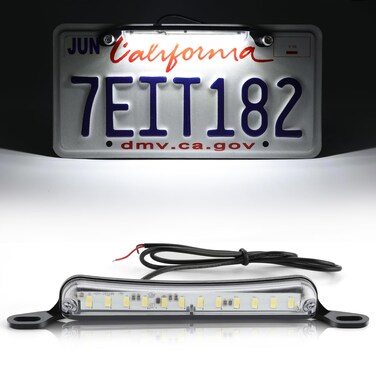 LivTee License Plate LED Light, Extremely Bright Assembly for Trailer UTV ATV Truck RV Boat, Xenon White(6000K)