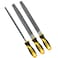 TARIST Metal File Set, 3-Piece, 8-inch,Professional Carbon Steel File, Includes Flat/Half-Round/Round,Work for Metal, Wood and More
