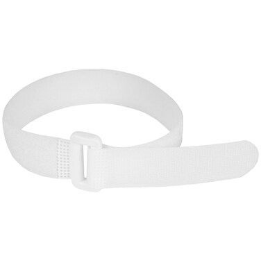Reusable Cinch Straps 1" x 12" - 12 Pack, Multipurpose Quality Hook and Loop Securing Straps (White) - Plus 2 Free Bonus Reusable Cable Ties