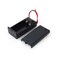 DC 9V Battery Holder Boxes Plastic Black 9V Battery Storage Case with Wire ON/OFF Switch