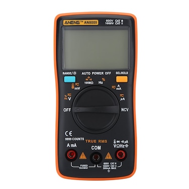 AN8009 Digital Multimeter Handheld Portable Auto Range True RMS AC/DC Voltage Electronic Meter Backlight LCD Display