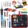 Soldering Iron Kit, 60W Soldering Iron, 5 Soldering Iron Tips, 21-in-1 Adjustable Temperature, Solder Wire, Stand, Desoldering Pump, Soldering Welding Iron Kit for Electronics Hobby DIY 110V US Plug
