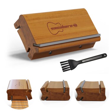 3/23/35 Degree Fret End Beveling File, 3 in 1 fret file - Guitar Bass Fret End Dressing, Guitar Fret Crowning End Bevel File Luthier Tools for Rounding, Shaping and Deburring Frets Sprouts