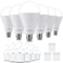 DABAOLUM 6 Pack Rechargeable Emergency Light Bulbs, Battery Powered LED Light Bulb 6000K Daylight E26 120 Volt 9W 60W Equivalent with 1200mAh for Home Power Outage Camping Hurricane
