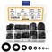 Flat Washers - VIGRUE 684 Pieces Washers 9 Sizes Carbon Steel Flat and Locking Washers Assortment Set (M2 M2.5 M3 M4 M5 M6 M8 M10 M12)