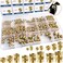 Ktehloy 400Pcs Threaded Inserts, M2 M2.5 M3 M4 M5 M6 Female Thread Metric Knurled Nuts Assortment Kit, Brass Heat Set Insert for Plastic and 3D Printing Components