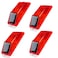 Aolyty Solar Strobe Warning Light LED Warning Lamp 4-Pack Super Bright IP54 Waterproof Light Control Flashing Beacon Barricade Construction Safety Road Signs Flash Traffic Lights (Red)
