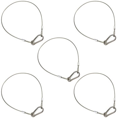 Lsqurel 5 Pack Stage Light Safety Cable Stainless Steel Security Wire for Lighting, Luggage, Garage Goor, Camera
