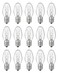 OuuKoo Salt Lamp Bulbs - 15 Watt Light Bulbs for Scentsy Wax Warmer - C7 Replacement Bulbs for Plug in Wax Diffuser- Warmwhite - Dimmable,15 Packs