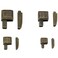 CZQC Zipper Repair Kit 16 Sets #3#5#8#10 Metal Zipper Latch Slider Retainer Insertion Pin Zipper Bottom Zipper Stopper Bronze