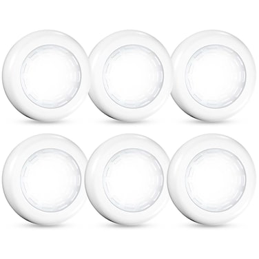 Tap Light Push Lights, 6 Pack Portable Bright LED Puck Light Touch Light Night Lights Push Lights Battery Operated Under Cabinet Lighting for Closet Kitchen Under Counter Classroom Indoor Outdoor