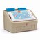 Step2 2-in-1 Toy Box &amp; Art Lid, Kids Toy Storage Bin &amp; Organizer, Easel &amp; Chest in One, Made of Durable Plastic, For Toddlers 2+ Years Old, Tan