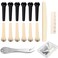 12 Pcs Acoustic Guitar Bridge Pins with Bridge Pin Puller Remover &amp; Guitar Bridge Saddle Nut, Guitar Pegs Replacement Parts and Accessories