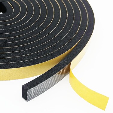 Topiverse Weather Stripping Door Seal Strip, Strong Adhesive, Weatherproof, Reduce Noise, Gap Filler, Foam Insulation Tape for Doors and Windows (1/2 in x 1/4 in x 13 Ft)
