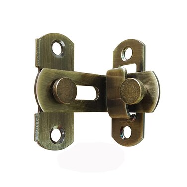 Door hasp Latch 90 Degree, Stainless Steel Safety Angle Locking Latch, for Sliding Door/Sliding Door/barn Door, 4 inches (Bronze 90 Degree Latch)