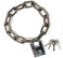 WANLIAN Security Chain Lock,8mm Stainless Steel Chain and 50mm Shrouded Padlock,Chain Lock for Moped, Bicycle, Scooter, Motorcycle, Door, Gate, Fence,Silver