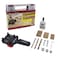 Milescraft 1333 Dowel Jig Kit - New, Improved, Self-Centering Handheld Dowel Jig with 3 Metal Bushing Sizes (1/4in, 5/16in, 3/8in) - Complete Doweling Jig Kit with all Accessories