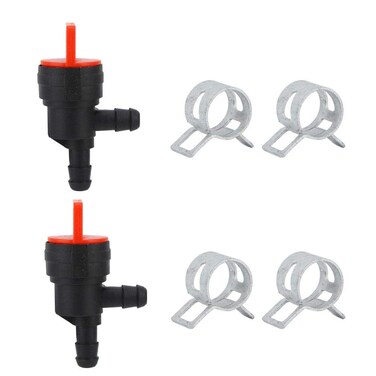 2Pcs 90 Degree Fuel Shut Off Valve for 1/4 Inch Fuel Line Fit for Briggs &amp; Stratton 698181 494539 697944