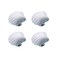 IMIKEYA 4pcs Ceramic Cabinet Knobs, White Shell Shape Pulls for Door Drawer Closet Cupboard Dresser Wardrobe Home Kitchen Office Hardware