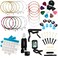 LOMEVE Guitar Accessories Kit Include Acoustic Strings, Tuner, Capo, 3-in-1 Restring Tool, Picks, Pick Holder, Bridge Pins, Nuts &amp; Saddles, Finger Protector, Chord Chart (58PCS)