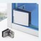 Recessed Glass Door Hinge Cabinet Glass Door Hinge Glass Shower Door Hinges, Frameless Pivot for Glass Cabinet Door Can Clamp 3-5mm Thick Glass