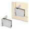 2 Piece Glass Door Hinge Glass Shower Door Hinge 3-5mm Thick Glass Clampable Replacement Hinge for Cabinet Glass Doors