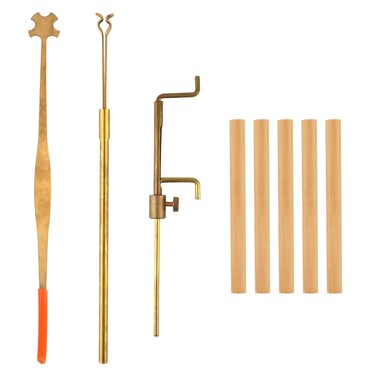 Violin Sound Post Tool Set,Violin Luthier Install Repair Tool Kit,Include S Style Sound Post Setter &amp; 5 Pcs Violin Sound Post &amp; Sound Post Gauge &amp; Retriever Clip