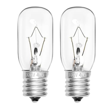 Belleone 2pcs Microwave Bulb WB36X10003-130V 40W Oven Light Bulb Compatible with GE LG Frigidaire Kenmore, Universal Type Stove Incandescent Warm White Light Lamp Replacement E17 Base Socket