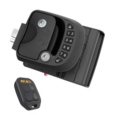 RVLOCK Compact RV Lock Keyless Entry with Remote, Secure Camper Latch Replacement, and Durable RV Door Lock Replacement for Trailers with Patented Security Technology