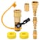 7pcs Propane Quick Connect Fittings,1/4" RV Propane Quick Connect Fittings Adapter with 3/8" Flare x 1/4" NPT Male Pipe Half-Union Fitting 1/4" Male NPT 1/4" Female NPT (7 Pieces)