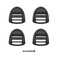 Deluxsa 4 Pcs 1 inch (25mm) Plastic Ladder Slider adjustable Lock Buckles,Tri-glide Slide Clips Lockable,Plastic Replacement for Belt backpack strap adjuster replacement (Black)