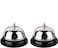 HeeYaa Call Bell 2 Packs 3.3 Inch Diameter with Metal Anti-Rust Construction, Desk Bell for Hotels, Schools, Restaurants, Reception Areas, Hospitals, Warehouses(Silver)