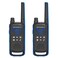 Motorola Solutions, Portable FRS, T802, Talkabout, Two-Way Radios, Emergency Preparedness, Rechargable, 22 Channel, 35 Mile, Black W/Blue, 2 Pack
