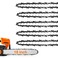 5Pack 18 Inch Chainsaw Chain 62 Drive Links 3/8" LP Pitch .050" Gauge Fits Poulan Pro 18 Inch Chainsaw Chain, Oregon, Echo, EGO AC1800, Craftsman, McCulloch, Ryobi, Remington, Kobalt and more
