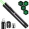 Green Laser Pointer High Power Rechargeable Lazer Pointer, Laser Pen with Long Range Adjustable Focus with Star Cap, Laser Pointer Pen Suitable for Outdoor, Astronomy, Cats Dogs (Green)