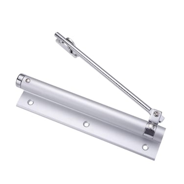 Automatic Door Closer 35kg Home Use Concealed Door Spring Hinge Buffer Punching Automatic Door Closer Arm (Matte Silver)