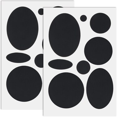 Pndeyo 16pcs Puffer Down Jacket Repair Patch Kit, Black Nylon Fabric Repair Patch Self Adhesive Waterproof Stick on Patches Tape for Coat Clothing Tent Sleeping Bags Ski Pants Holes Fixing Round