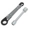Plumbing Tools Angle Stop Wrench Kit, Angle-on Wrench Professional Plumber Wrench Tools for Installing New Compression Angle Stop and Removing the Compression Ring (Silver-Angle Stop Wrench Kit)