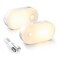 Lyridz Rechargeable Battery Night Light, Stick on Mini Motion Sensor Light Indoor Warm White 1-20LM LED Light with Stepless Adjustable Brightness for Bedroom, Kitchen, Stairs, Hallway, 2-Pack