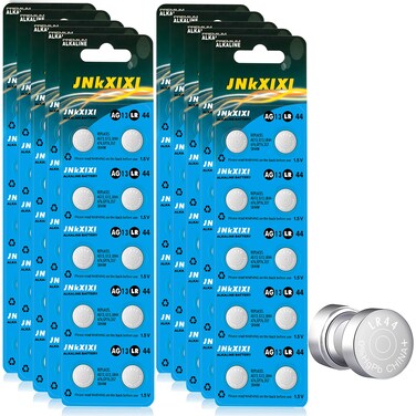 JNKXIXI 100 Pack LR44 AG13 357 Battery 1.5V SR44 A76 GP76 Lr 44b L1154c 303 Ornament Batteries Button Coin Cell Batteries