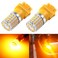 PHINLION 3157 LED Bulb Amber Yellow, Super Bright 3156 3056 3457 4057 4157 Turn Signal Bulbs for Front Rear Blinker Parking DRL Side Marker Lights, Pack of 2