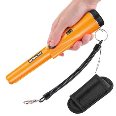 EXTSUD Metal Detector Pinpointer for Kids &amp; Adults, IP66 Waterproof Handheld Pin Pointer Wand Treasure Finder Probe with 9V Battery for Gold Coin Hunting