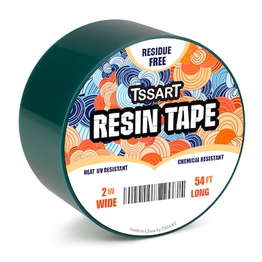 TSSART Resin Tape for Epoxy Resin Molding - Thermal Silicone Adhesive Oxidation and High Temperature Resistance Easy Peeling, Epoxy Release Tape for River Tables - 2 inch Wide 54FT Long
