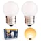 Sphoon G40 1.5w Low Wattage Led Bulb Equivalent 15 Watt Standard E26 Base G14 Small Low Power Light Bulb, Frosted, Warm White 2700k, CRI 90+, 150lm, Pack of 2
